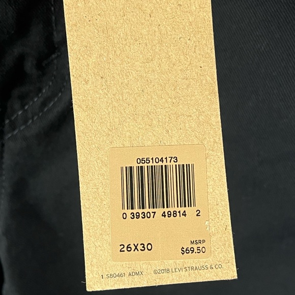 NWT- Levi 510 Black Jeans - Picture 5 of 6